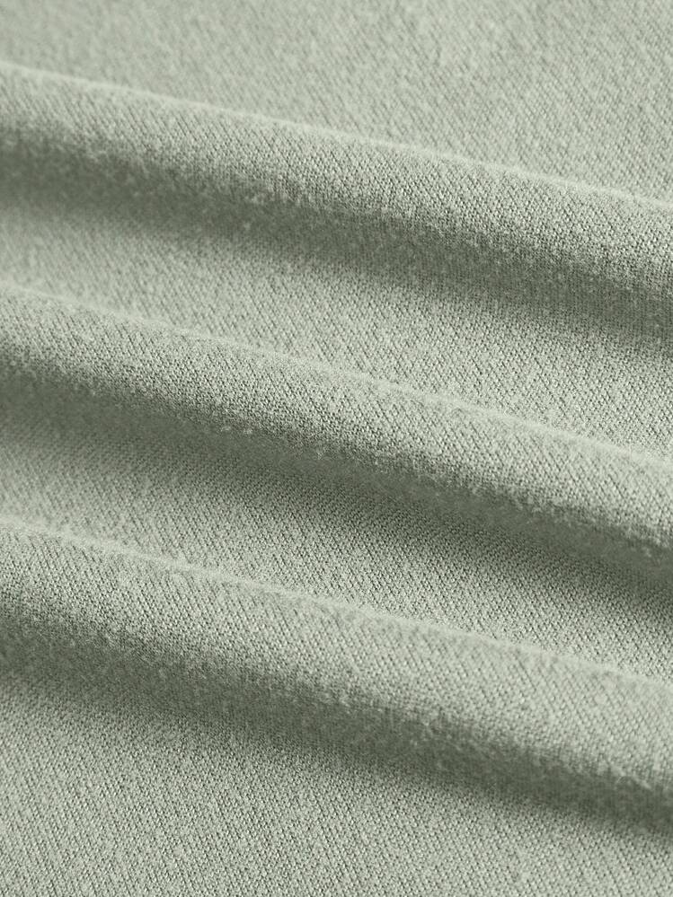 Manfinity Homme 男士夏季纯色圆领宽松背心 - 綠色 - 查看 3