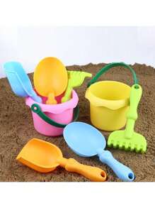 Beach Sand Toys Set  Beach Molds, Beach Bucket Shovel Tool Kit, Sandbox Toys for Toddlers, Kids Outdoor, Snow Toys 4 Piece(Random Color)