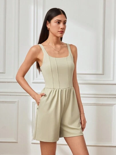 Easithlete Women's Solid Color Summer Casual Shorts With Pockets