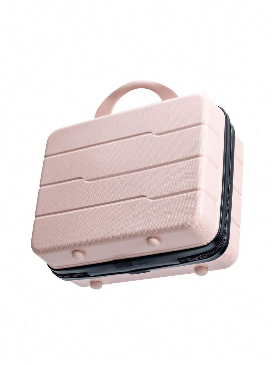 10-14 Inch Simple Solid Color Travel Portable Mini Makeup Convenient Suitcase Fashion Suitcase Light Business Travel Outdoor Bride Makeup Box Travel Travel Essentials Back To School Dormitory Female College Student Cosmetics Storage Box