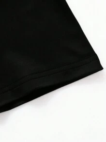 Manfinity Dauomo Men Summer Wolf Graphic Print Crew Neck Casual T-Shirt - Black - View 5