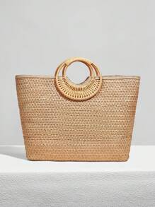 SHEIN VCAY Women's Fashionable Tote Bag (Random Pattern)