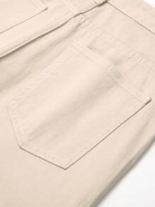 Manfinity Hypemode Herren Lässig Gerade Cargo Hose - Khaki - Übersicht 7