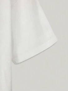 INAWLY Short Sleeve Letter Graphic Printed Casual T-Shirt Graphic Tees Women Tops - White - View 4