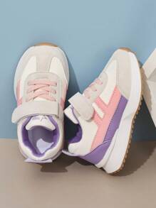 Kinderen contrasterende klittenband sportschoenen, nieuwe jongens modieuze casual chunky sneakers, meisjes lichtgewicht hardloopschoenen