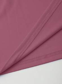 Manfinity Homme Men's Casual Slogan Print Round Neck Short Sleeve T-Shirt, Summer - Pink - View 4