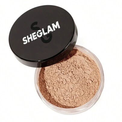 SHEGLAM 烘焙光澤定妝粉-淺棕色控油蜜粉半透明無毛孔完美撫平細紋光澤粉粉 品牌 美容 化妝 化妝品 適合女性與女孩 完美搭配夏季春季 Y2K 時尚 流行 生日 母親節禮物 假期 派對準備就緒 最佳顏色