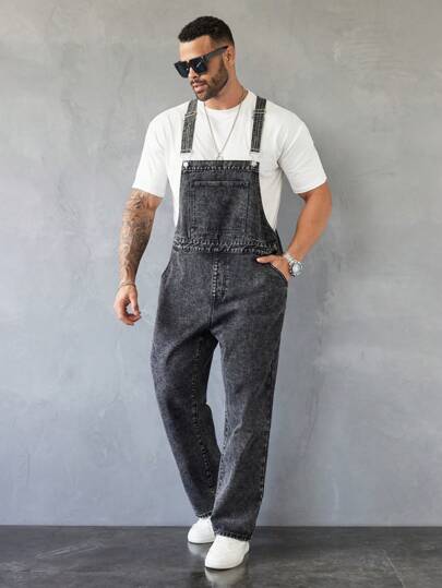 Manfinity Homme بناطيل كاجوال فضفاضة رمادية فاتحة للرجال مع طباعة الثلج