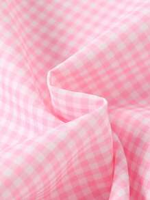 3-teiliges Mädchen Sommer Outfit Set: Kurzarm T-Shirt mit Blumen- und Karomuster, Hemd und 3/4 Hose