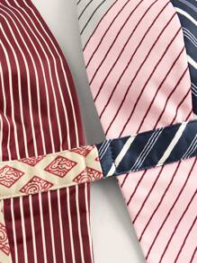 SHEIN ICON 夏季不对称下摆条纹印花露背吊带性感背心