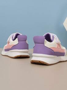 Kinderen contrasterende klittenband sportschoenen, nieuwe jongens modieuze casual chunky sneakers, meisjes lichtgewicht hardloopschoenen