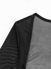 EgrlEra Women's Solid Color Minimalistic Daily Short Sleeve Top Fall Cloth For Women - Black - View 5