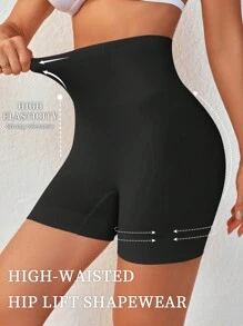 SHEIN Nữ Cao Cấp Liền Mạch Thoáng Khí Bụng Kiểm Soát Nâng Mông Quần Lót Định Hình Quần Lót An Toàn, Đơn Vị - màu đen - Xem 4