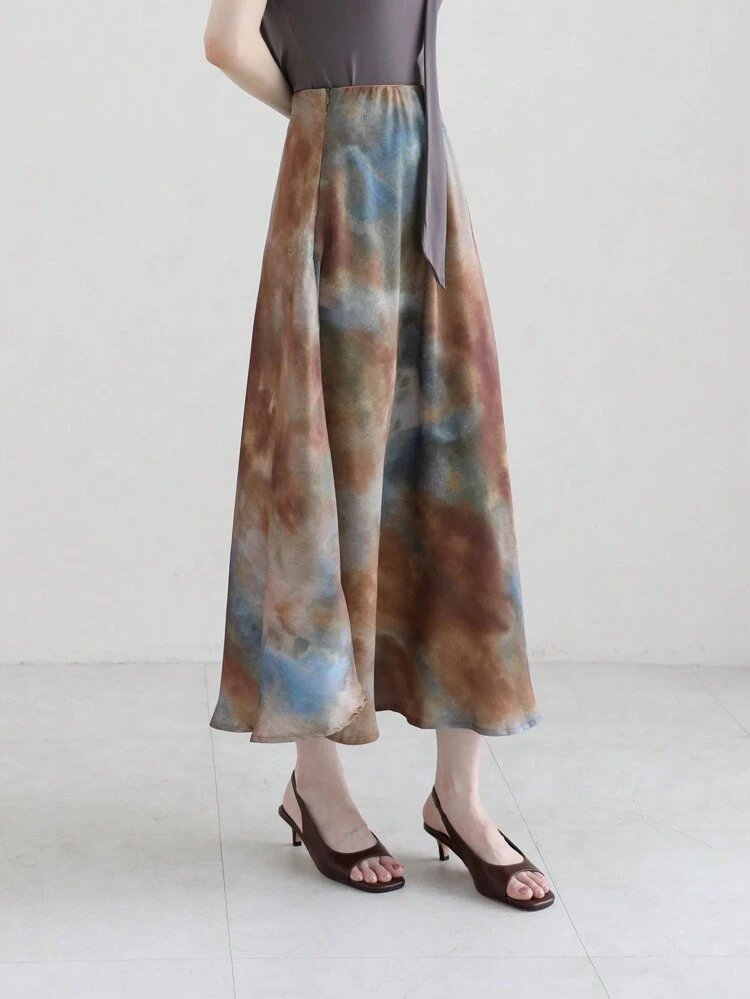 Women's Elegant Tie-Dye Skirt, Spring & Summer