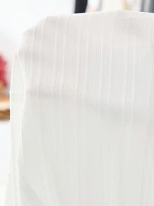 SHEIN Frenchy Mùa hè Bridgerton Nắp Tay Nơ Thắt Nơ Mini Đầm Trắng Với Người Yêu Cổ Bridgerton Đầm Phong Cách Cũ Tiền Phong Cách Lót - trắng - Xem 7