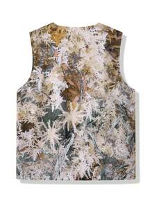 Manfinity EZcore Men's Young Street-Style Camouflage Printed Vest ,Camo Vest