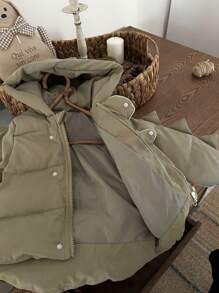 Baby Boys Cool Dinosaur Pattern Thick Outerwear Jacket, Autumn/Winter - Green - View 4