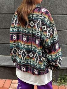 DAZY Áo nỉ dài tay cơ bản in họa tiết phong cách retro dành cho nữ, Áo dài tay, Quần áo mùa thu cho nữ - Nhiều màu - Xem 2