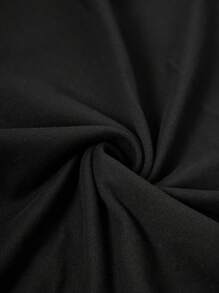 SHEIN Clasi Đầm Maxi Ren Trơn Màu Cỡ Lớn Có Viền Viền Hình Vỏ Sò Cho Nữ - màu đen - Xem 7