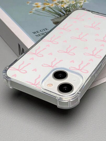 Kawaii 1pc Pink Bow-Knot Air Cushion Phone Case