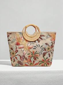 SHEIN VCAY Women's Fashionable Tote Bag (Random Pattern)