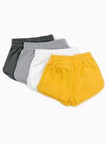 INAWLY Paquete de 3 pantalones cortos deportivos con cintura de cordón para verano