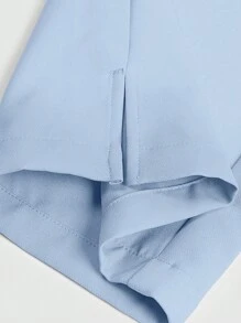 TaskEZ 2-delig verpleegsteruniform met V-hals, korte mouw en broek, damesscrubsset, effen kleur