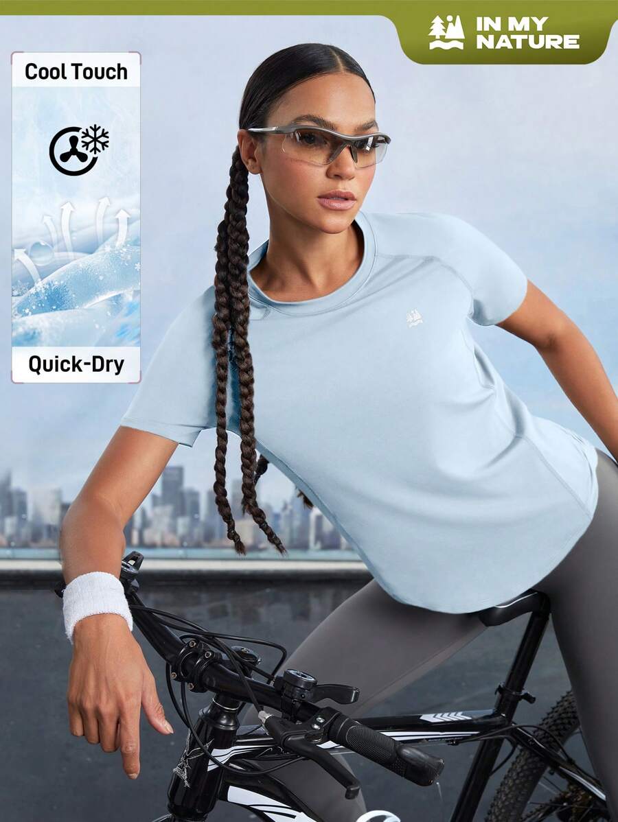 In My Nature Women Plain Simple Casual Outdoor Short Sleeve T-Shirt Hiking Women Clothes