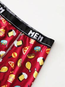 Men's Cartoon Printed Woven Band Boxer Briefs (Set Of 3) - Multicolor - View 7