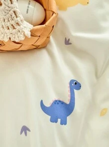 Set de funda nórdica suave para niños con patrón de dinosaurios encantador - Mejor Set de edredón de lujo de 2/3 piezas - Incluye 1 funda nórdica y 1/2 fundas de almohada - Económico y de alta calidad para camas individuales, dobles, queen y king
