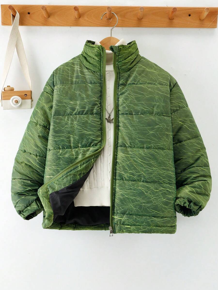 Thick Padded Coat For Tween Boys, Winter - Multicolor - View 1