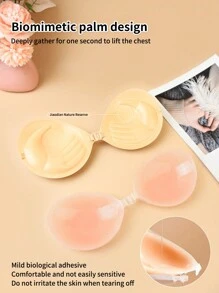 2 Pairs Silicone Lift Up Invisible Backless Strapless Bra Breast Petals For Plunge Dresses - Multicolor - View 6