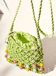 SHEIN VCAY Women's Beaded Leisure Shoulder Bag For Travel - Multicolor - View 6