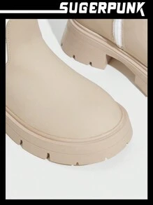 Sugerpunk Botas de mujeres de moda anti deslizante alto tubo dos tonos - Multicolor - Ver 4