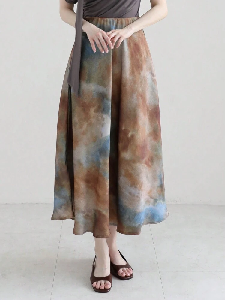 Women's Elegant Tie-Dye Skirt, Spring & Summer