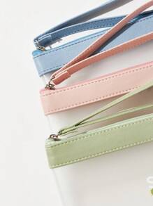 SHEIN 1pc Random Color Clear Pencil Bag