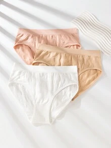 3pcs/Pack Ladies' Seamless Comfortable Everyday Triangle Panty, Women Underwear - Multicolor - View 8