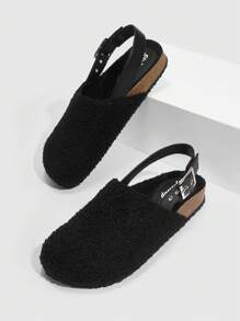 Styleloop 女士鞋纯色户外休闲黑色百搭蓬松平底鞋夏季度假鞋夏季促销波西米亚风复古乡村风法式鞋 - 黑色 - 查看 5