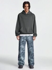 Manfinity VCAY 男士扎染印花工装口袋直筒休闲裤 - 彩色 - 查看 6