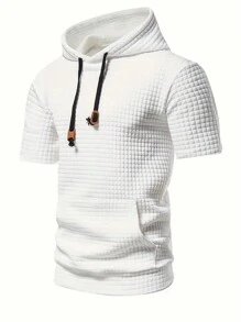 Manfinity Sport Corelite Áo thun thể thao tay ngắn có mũ trùm đầu kiểu bạn trai dành cho nam - trắng - Xem 1