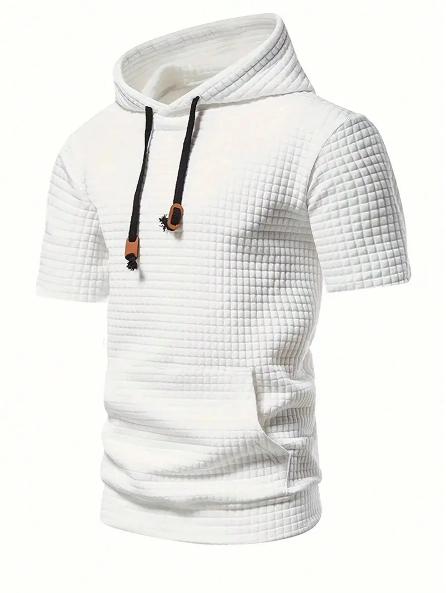 Manfinity Sport Corelite Áo thun thể thao tay ngắn có mũ trùm đầu kiểu bạn trai dành cho nam - trắng - Xem 1