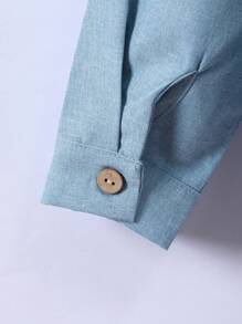 Teen Boy Casual Deer Horn Print Long Sleeve Shirt & Plaid Pants 2pcs Outfit, Spring Autumn