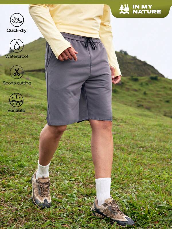 In My Nature Men's Solid Color Simple Casual Sports Shorts