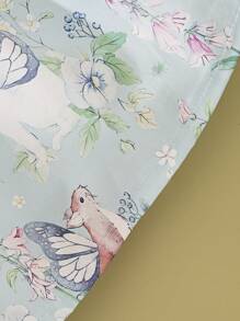 SHEIN 女婴可爱兔子印花长袖连衣裙，春夏 - 彩色 - 查看 7