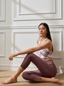 Lifespree Women's Solid Color Minimalist Casual Sports Pants