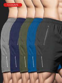 Pantalones cortos para hombre YX-QYK-917, 5 colores (negro, azul lago, verde militar, azul oscuro, gris) - Negro - Ver 1