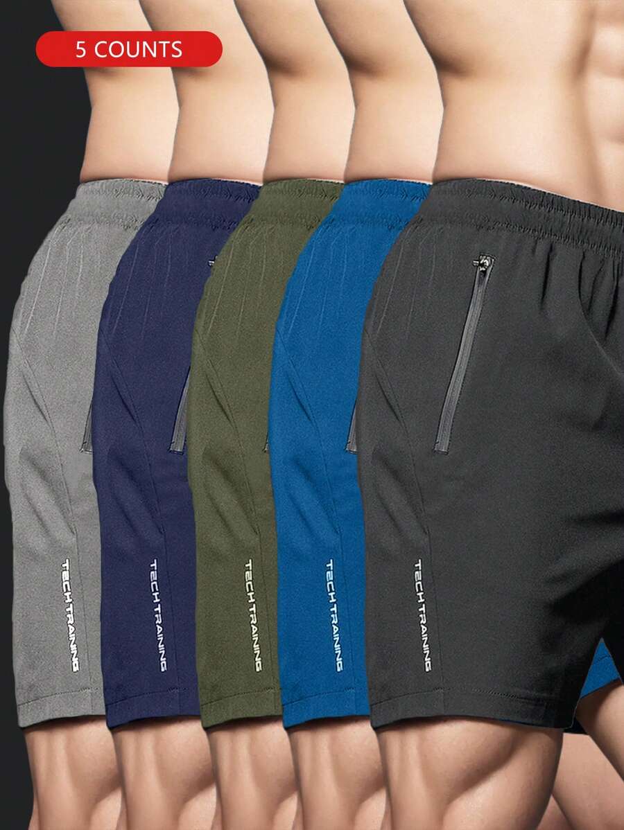 Pantalones cortos para hombre YX-QYK-917, 5 colores (negro, azul lago, verde militar, azul oscuro, gris) - Negro - Ver 1