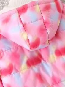 Tween Girls Colorful Print Padded Coat, Winter - Multicolor - View 5