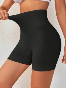 SHEIN Nữ Cao Cấp Liền Mạch Thoáng Khí Bụng Kiểm Soát Nâng Mông Quần Lót Định Hình Quần Lót An Toàn, Đơn Vị - màu đen - Xem 6