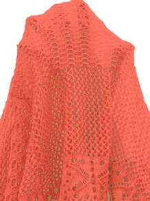 Breezaya 2024 New Women's Solid Color Simple Everyday Hollow Out Cardigan